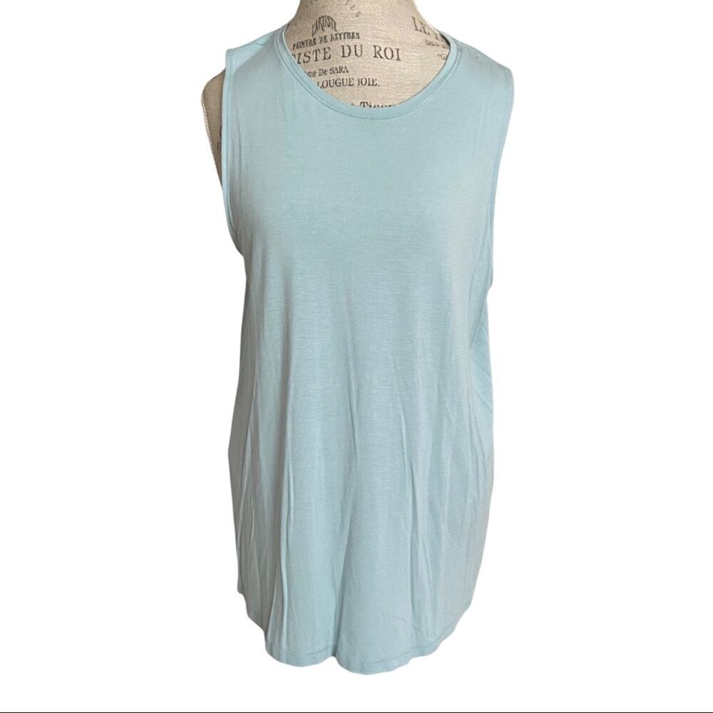 A New Day Light Blue Crewneck Tank Top Women's Size XXL